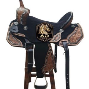 Western Barrel BEARTRAP Horse Saddles Premium Leather Comfort Quality Trail Equestrian Adult 14-18 inches Seat Available Free Shipping