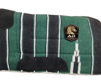 Navajo Style Western Saddle Pad with Fleece Bottom