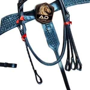 Western Leather Headstall With Breast Collar, Reins Horse Racing Headstall, Custom Horse Tack Set Free Shipping Equestrian Carved Tooled