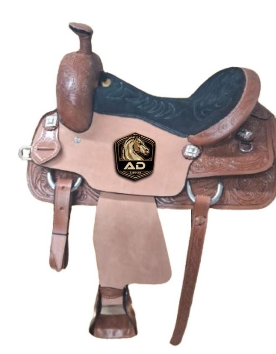 Black Seat Wade Tree A Fork Roping Ranch Work Leather Premium Western ...