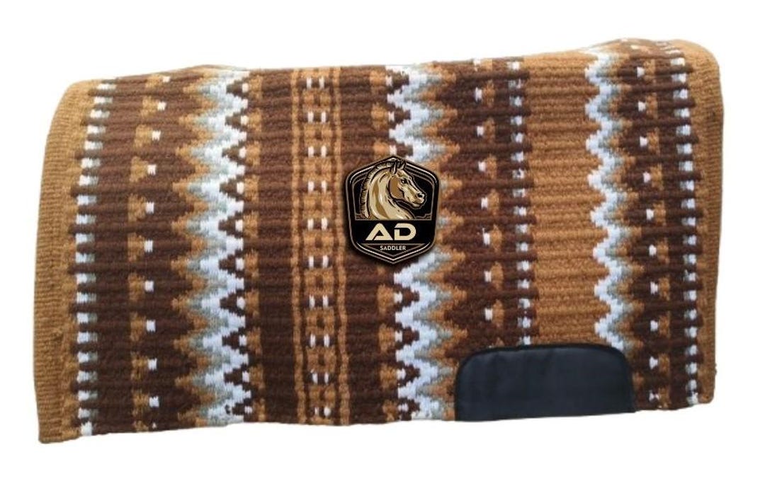 Couverture De Selle Western En Laine Faite Main - Toutes Tailles Disponibles - Fabriqué En Inde