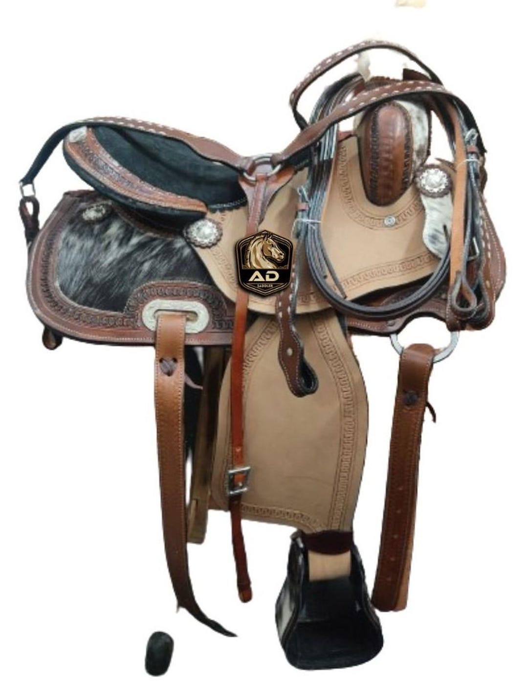 Western Horse BreakingトレーニングHackamore Heavy Duty Leather Bosal Western Horse Breaking Training Hackamore