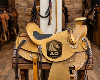 Wade Tree Roping Ledersattel, handgefertigt, Westernpferd Tack Set