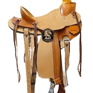 A Fork Roping Ranch Wade Tree Work Leather Premium Western Horse Saddles Handmade Equestrian Trail Tack Pony &Adult 10-18 inch Free Shipping