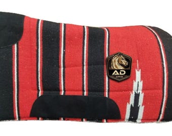 Navajo Style Western Saddle Pad, Fleece Bottom, 32x31