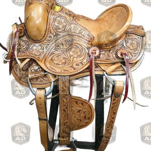 Handmade Comfort Trail Without Horn Leather Endurance Hornless Equestrian Horse Saddle Adult 14-18 inches Seat Available Free Shipping