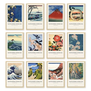 Japanese Ukiyo-e Art Postcards Set of 10 Postcard Prints Pack Woodblock Art  Print Aesthetic Hokusai Samurai Octopus Geisha Cards Gift 