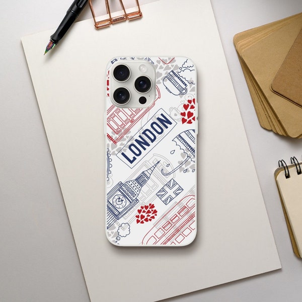 Londres I Big Ben I Heart I Love London I Phone Box I iPhone et Samsung I Cadeau I Coque de portable