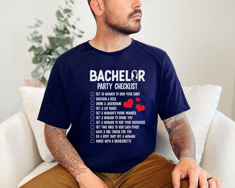 Bachelor Party Checklist Shirt Funny Shirt Groom Party Shirt Gift bachelor-party-checklist-shirt-funny-shirt-groom-party-shirt-gift