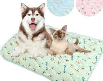 Hund Katzen Matte Kühlsommer Pad Matte für Hunde Katzendecke Sofa Atmungsaktiv Haustier Hundebett Sommer Waschbar für Klein Mittel Groß