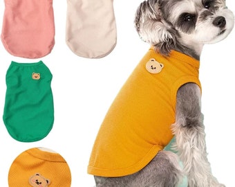 Hundekleidung Frühling / Sommer niedliche Welpen Katzenweste Chihuahua Teddy Hunde T-Shirt Haustierkleidung für kleine mittelgroße Hundekatzen