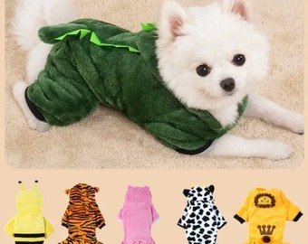 Haustier-Hundekleidung für kleine Hunde, Fleece-Hundekostüm, Welpen und Katzen