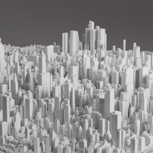 3D Modell von MANHATTAN MIDTOWN, 45 x 45 cm, Landschaft Manhattan, Stadt Karte 3D Wandkunst, Geschenk für Freund