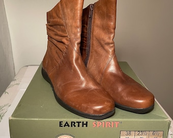 Earth Spirit Leather Ankle Boots
