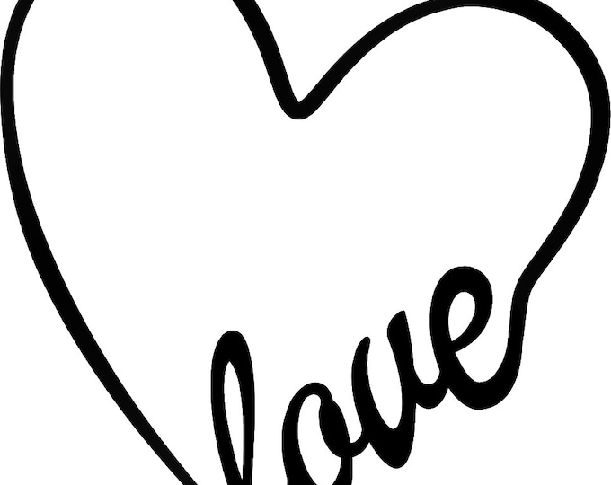 Love Heart Line Art Tattoo