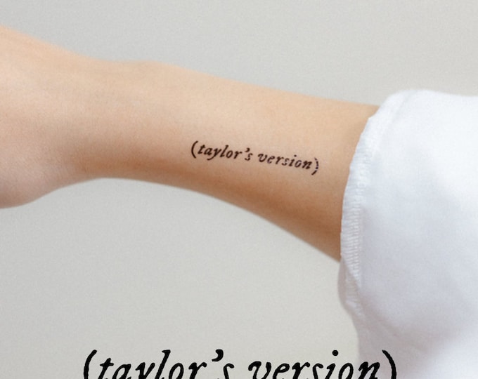 Taylor's Swift Inspired ( taylor's version ) Tattoo Set of 4