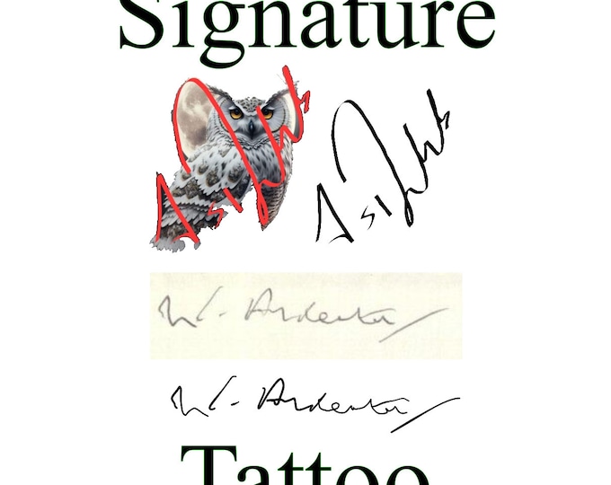 Custom Printed Signature Tattoo