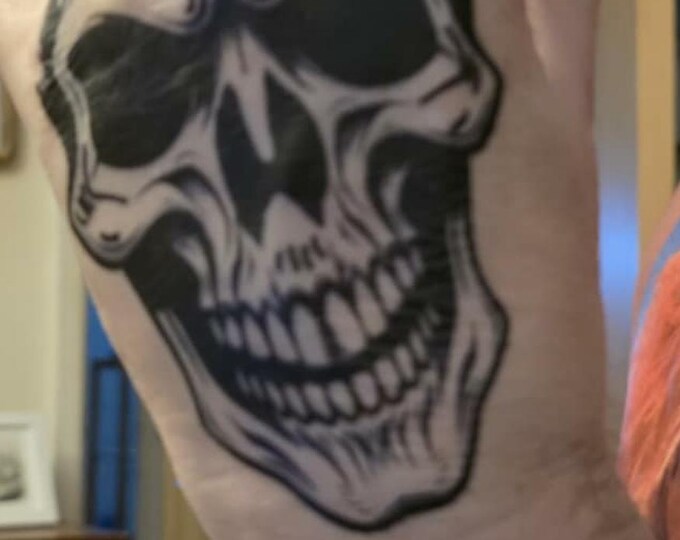 Skull Hand Temporary Tattoo