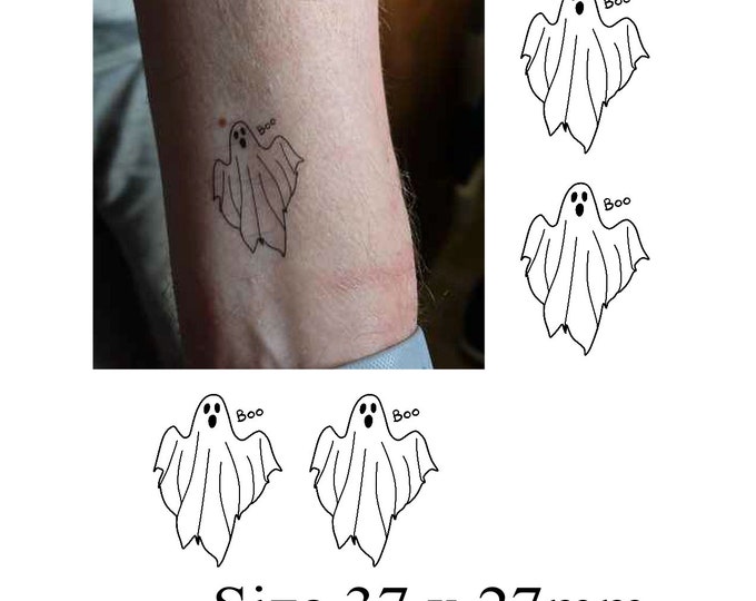 Boo Ghost Temporary Tattoo ( Set of 4 )