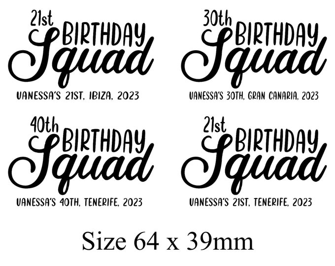 Holiday Birthday Squad Tattoos x4 ( Any Age Any Place )