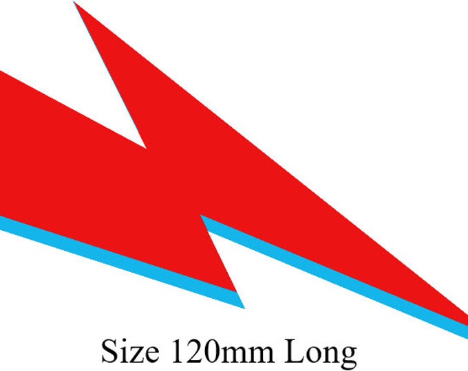 David Bowie Inspired Lightning Bolt Temporary Tattoo