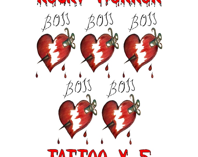 Rocky Horror Frank N Furter BOSS Tattoo ( SET OF 5 )