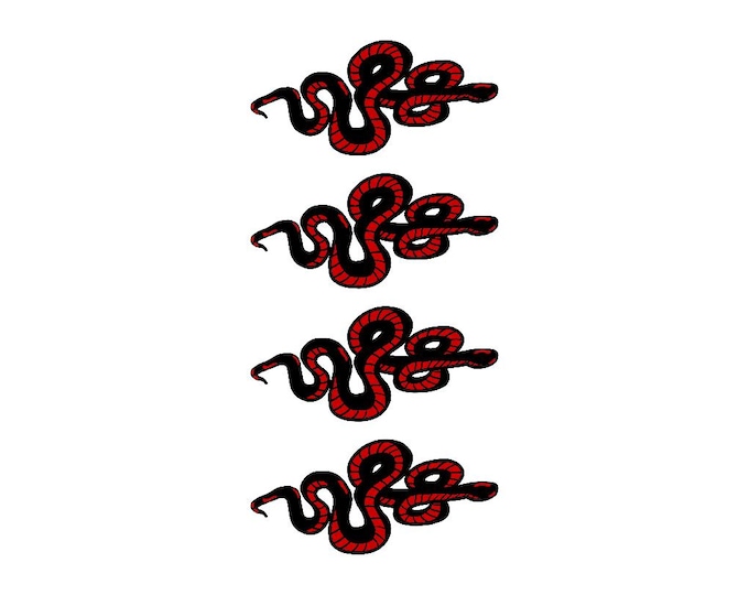 Crowley, Good Omens,  Snake Temporary Tattoo Fancy Dress, Cosplay (Set of 4 )