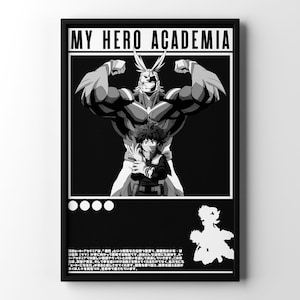 My Hero Academia Poster, All Might und Midoriya inspirierende Wandkunst, Hero Academia Wandkunstdruck, Heroic Spirit Dekor, Anime Wandkunst