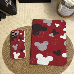 Mickey Head Cases for iPad & iPhone 15 14 Pro Max Plus 13 12 Mini Cover for iPad 10.9 10.5 10.2" iPad 10/9/8/7th, Air 5/4, Pro 12.9/11 inch