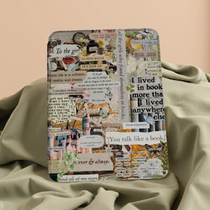 Newspaper Collage Custom Kindle Paperwhite Case for 12th/11th/10th Gen, 6.8" Colorsoft Cover with Auto Wake/Sleep, Fits Paperwhite 1/2/3/4