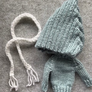 Blythe Doll Hooded Sweater and Scarf Set - Baby Blue