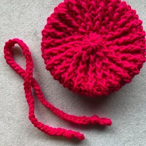 Blythe Doll Beret and Scarf Set - Raspberry Sparkle