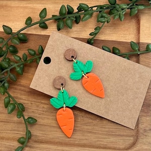 Handmade Easter Earrings / Carrot Earrings / Easter Bunny / Easter Basket / Polymer Clay Earrings / Spring Earrings / Summer Earrings