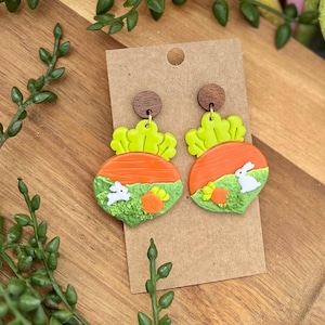 Handmade Easter Earrings / Carrot Earrings / Easter Bunny / Easter Basket / Polymer Clay Earrings / Spring Earrings / Summer Earrings