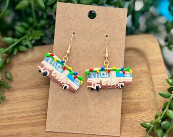 Cousin Eddie RV Earrings: Handmade Polymer Clay Christmas Vacation Earrings