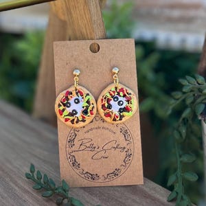 Handmade Navajo Taco / Food Earrings / Pizza Earrings / Polymer Clay Earrings / Funny Earrings / Gift for Her / Dessert Earrings