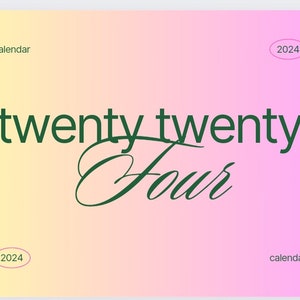 2024 Calendar