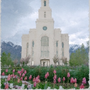 Layton Utah Temple Painting Art Download