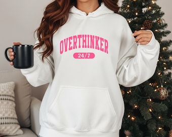 Overthinker 24/7-hoody | Grappige angst Geestelijke gezondheidshumor