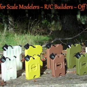 Proto~Shotz | Life Size-Scale Model OffRoad Gas Cans | Water-Tight 3D Prints | Native Blender 3D Files & STL&#39;s ! Full Set with Mounting Post