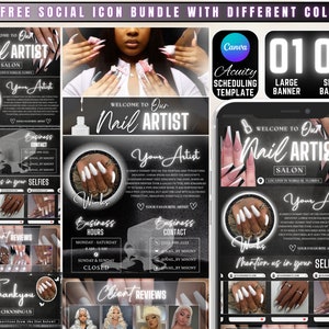 09 DIY Acuity Site - Acuity Scheduling Template Nailstylist - Canva Template - Nail Business Website - Nail Artist - Nail Acuity Template