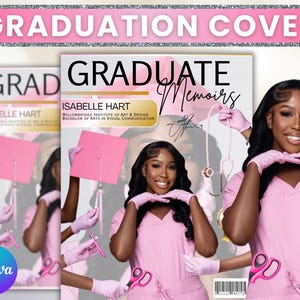 Magazine Cover Graduation Invite, Graduation Flyer, Graduation Event, Class of 2025 Graduates, Premade Graduation Celebration Flyer