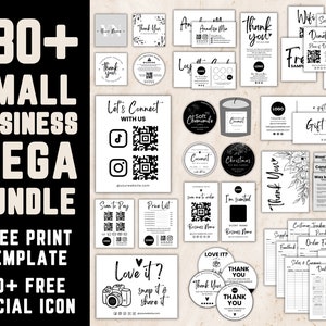 130+ Mega Business Bundle, Craft Show Bundle, Minimalist Editable Business, Invoice Template, Order Form, Scan to Pay, Price List,Craft Fair