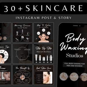 30+ Skincare Instagram Templates | Esthetician Instagram Template | Dermatologist Templates | Skincare Social Media | Skincare posts | Acne