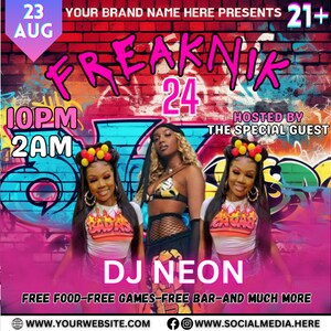 Freaknik Party Flyer, Pool Party Flyer, Pool Mansion Party, Sommer Party Flyer, Beach Party Flyer, Splash Alt, Canva Bearbeitbare Vorlage