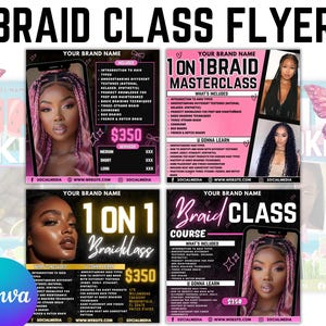 Summer Braid Sale Flyer, Summer Sale Flyer, Braid Prices Flyer, Braids Sale Flyer, Hair Flyer, Lashes Flyer, Braids Special Flyer Template