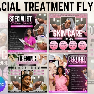 Esthetician Flyer, DIY Flyer Template Design, Skin Care Services Flyer, Beauty Facial Treatment Flyer, Premade Instagram Hydrafacial Flyer