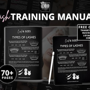 70+ Lash extension training template, lash Extension Training Manual, lash training template, lash training book editable, lash aftercare