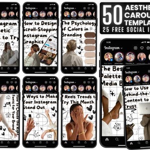 Cozy Instagram Carousel Templates - MRR PLR Digital Products - Perfect for Social Media Growth - Easy to Use, PLR