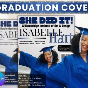 Magazine Cover Graduation Invite, Graduation Flyer, Graduation Event, Class of 2025 Graduates, Premade Graduation Celebration Flyer